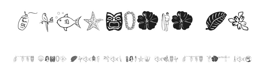 Tropicana BV by Jess Latham — Dingbats Font