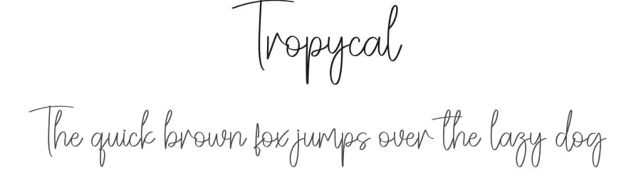 Tropycal by Scratchones — Script Handwritten Font