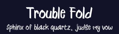 Trouble Fold by Annisa Afni — Script Handwritten Font — thumbnail 2