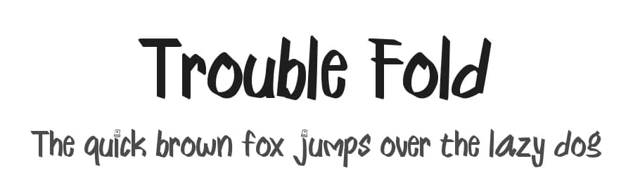 Trouble Fold by Annisa Afni — Script Handwritten Font