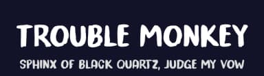 Trouble Monkey by D K — Script Handwritten Font — thumbnail 2