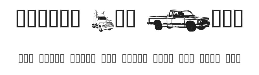 Trucks For Judy by Moonlight Designs — Dingbats Font