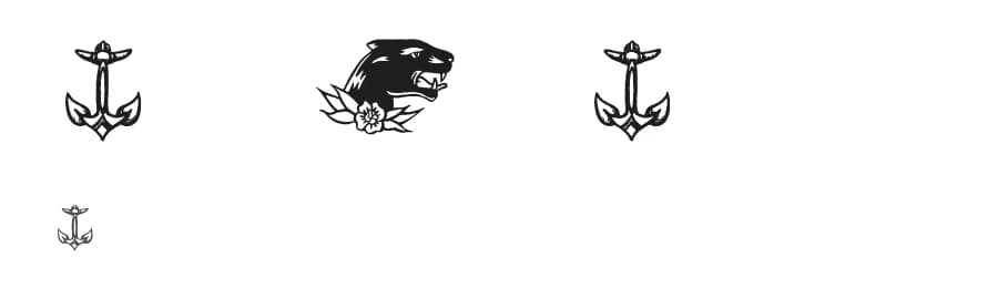 True Man Tattoos by imagex — Dingbats Font