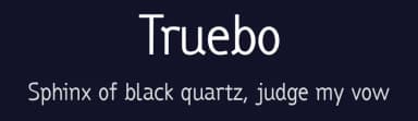 Truebo by Nils Merkel — Sans Serif Font — thumbnail 2