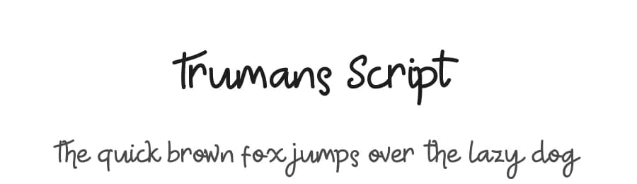 Trumans Script by Edric Studio — Script Handwritten Font