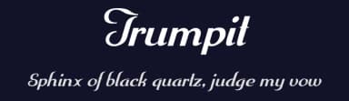 Trumpit by Typesgal — Script Handwritten Font — thumbnail 2