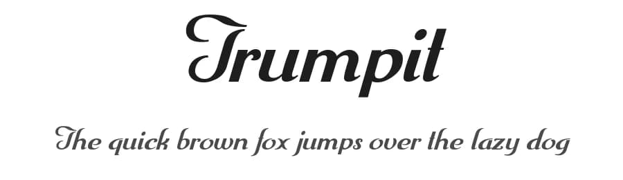 Trumpit by Typesgal — Script Handwritten Font