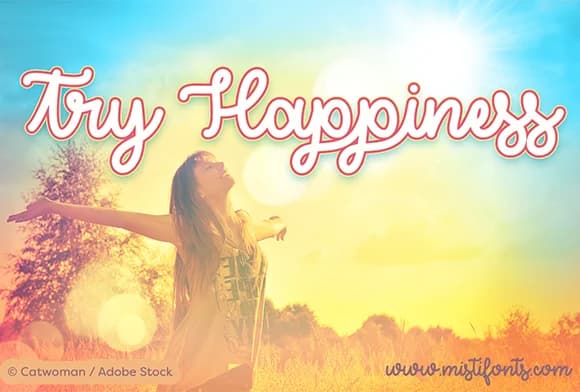 Try Happiness Font by Misti — Script Handwritten Font