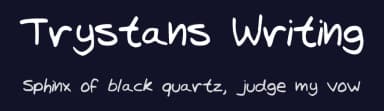 Trystans Writing by Trystan Millet — Script Handwritten Font — thumbnail 2