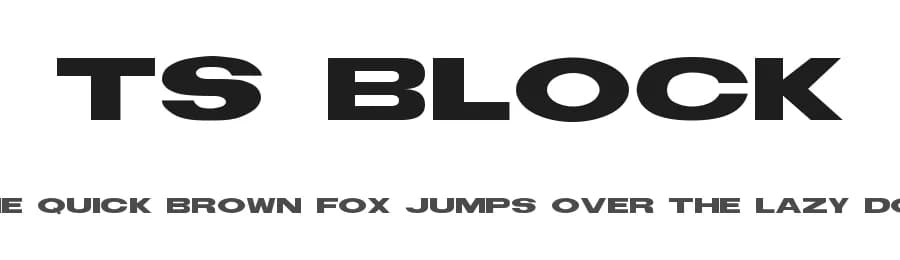 TS Block by Steve Ferrera — Sans Serif Font