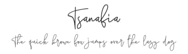 Tsanafia by Aisyah — Script Handwritten Font — thumbnail 1