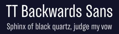 TT Backwards Sans by TypeType Foundry — Sans Serif Font — thumbnail 2