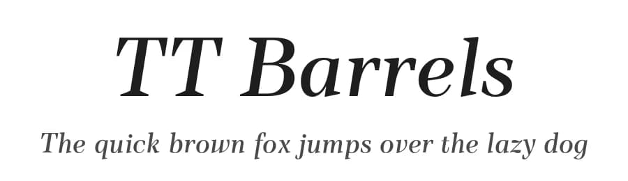 TT Barrels by TypeType Foundry — Serif Font