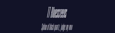 TT Bluescreens by TypeType Foundry — Sans Serif Font — thumbnail 2