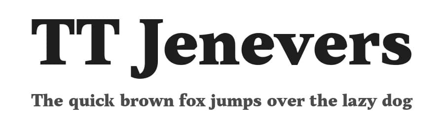TT Jenevers by TypeType Foundry — Serif Font