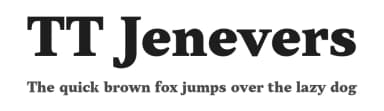 TT Jenevers by TypeType Foundry — Serif Font — thumbnail 1