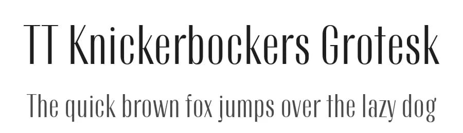 TT Knickerbockers Grotesk by TypeType Foundry — Sans Serif Font