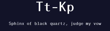 Tt-Kp by Christophe Caignaert — Sans Serif Font — thumbnail 2