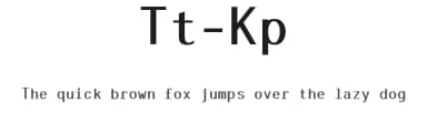 Tt-Kp by Christophe Caignaert — Sans Serif Font — thumbnail 1