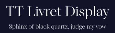 TT Livret Display by TypeType Foundry — Serif Font — thumbnail 2
