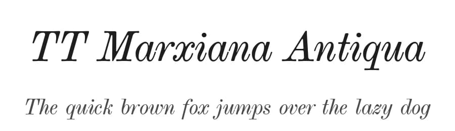 TT Marxiana Antiqua by TypeType Foundry — Serif Font