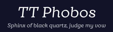 TT Phobos by TypeType Foundry — Serif Font — thumbnail 2