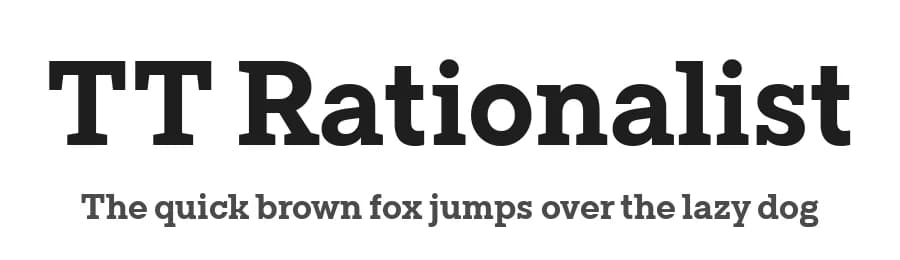 TT Rationalist by TypeType Foundry — Serif Font