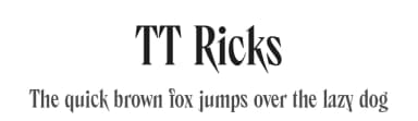 TT Ricks by TypeType Foundry — Serif Font — thumbnail 1