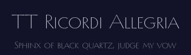TT Ricordi Allegria by TypeType Foundry — Sans Serif Font — thumbnail 2