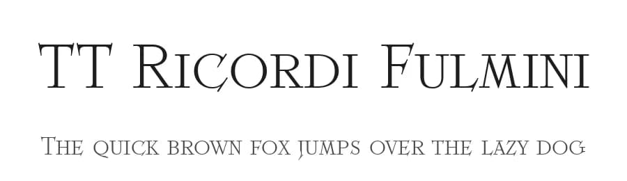 TT Ricordi Fulmini by TypeType Foundry — Serif Font — preview 1