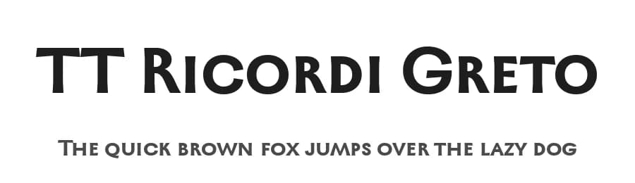 TT Ricordi Greto by TypeType Foundry — Sans Serif Font — preview 1