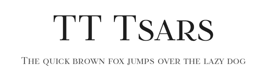 TT Tsars by TypeType Foundry — Serif Font