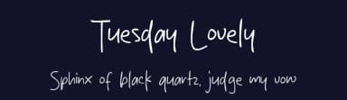 Tuesday Lovely by MJType — Script Handwritten Font — thumbnail 2