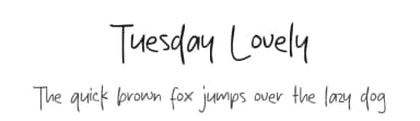 Tuesday Lovely by MJType — Script Handwritten Font — thumbnail 1