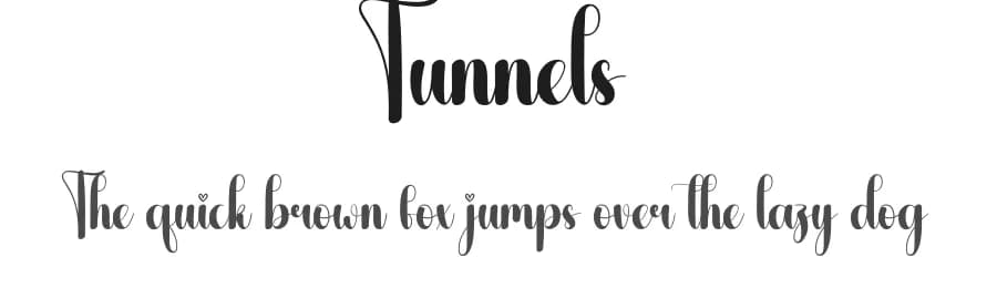 Tunnels by Andi Moz — Script Handwritten Font