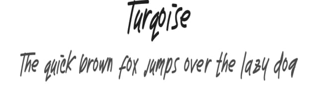 Turqoise by Sahirul Iman — Script Handwritten Font