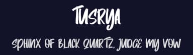 Tusrya by Skiiller Studio — Script Handwritten Font — thumbnail 2