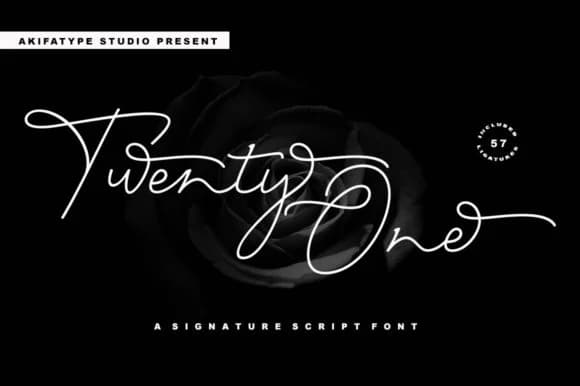Twenty One Script Font by akifatype — Script Handwritten Font
