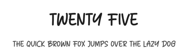 Twenty Five by creatype designer — Script Handwritten Font