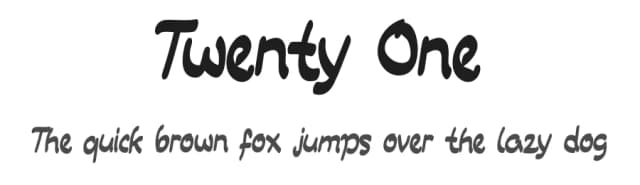 Twenty One by Bilqis Studio — Script Handwritten Font