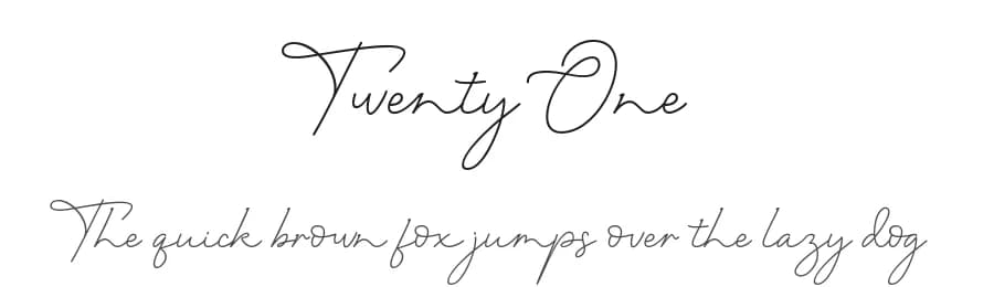 Twenty One by Akifatype Studio — Script Handwritten Font