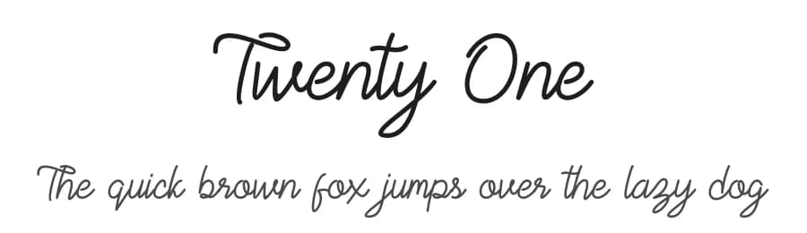 Twenty One by skillyasstudio.com — Script Handwritten Font