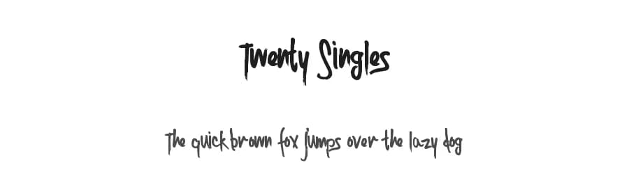 Twenty Singles by Xerographer Fonts — Script Handwritten Font