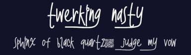 Twerking Nasty by Xerographer Fonts — Script Handwritten Font — thumbnail 2