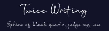 Twice Writing by Khurasan — Script Handwritten Font — thumbnail 2