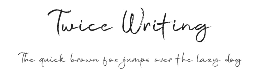 Twice Writing by Khurasan — Script Handwritten Font