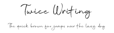 Twice Writing by Khurasan — Script Handwritten Font — thumbnail 1