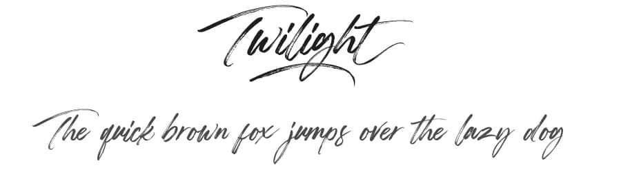 Twilight by Hanzel Space — Script Handwritten Font