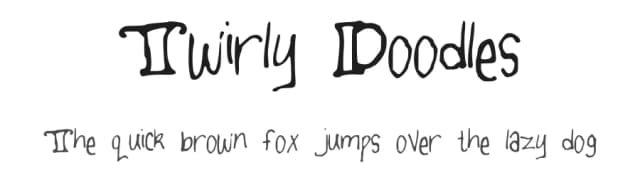 Twirly Doodles by Anna — Script Handwritten Font