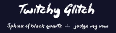 Twitchy Glitch by JSH creates — Script Handwritten Font — thumbnail 2